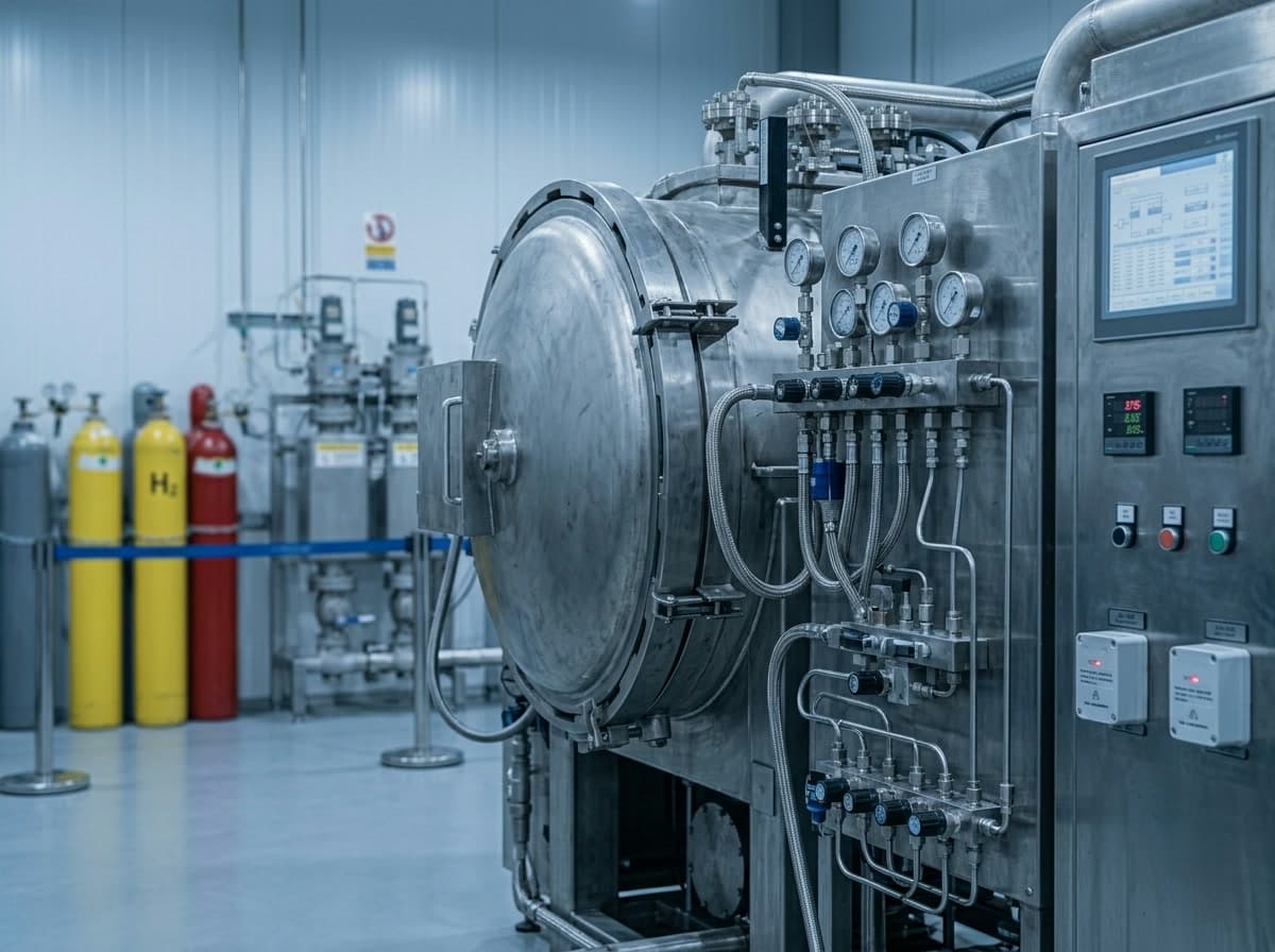 Hydrogen Atmosphere Sintering process scene