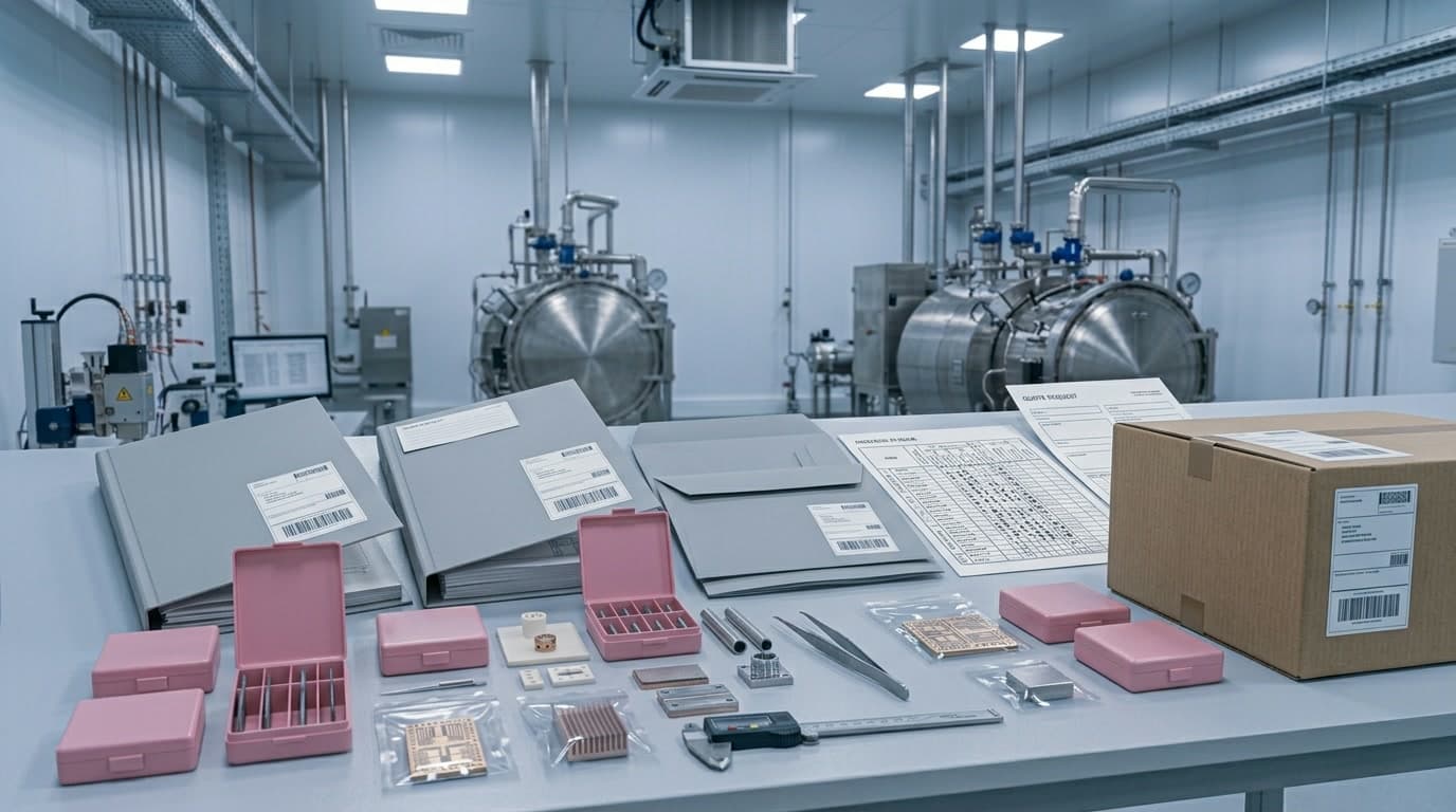 Sample shipping and return packaging scene