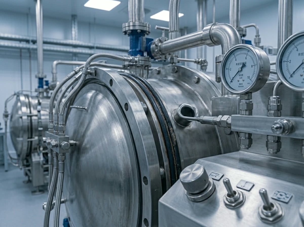 Vacuum furnace piping and flange details